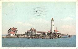 Boston Light Postcard