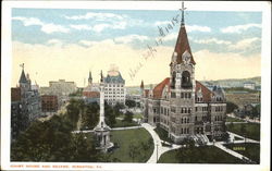 Court House And Square Postcard