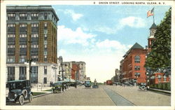 Union Street Looking North Olean, NY Postcard Postcard
