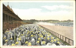 Front Of Grand Stand Race Track Postcard