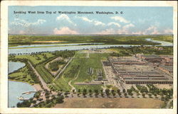 Looking West From Top Of Washington Monument Postcard