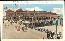 Bird's Eye View Of New Convention Hall Postcard