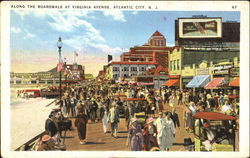 Along The Boardwalk At Virginia Avenue Postcard