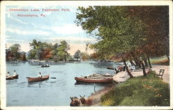 Chamonoux Lake, Fairmount Park Postcard