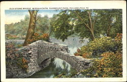 Old Stone Bridge, Fairmount Park Postcard