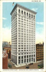 Lexington Street Bldg, Lexington And Liberty Streets Postcard