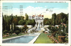 Charles M. Schwab Summer Home Loretto, PA Postcard Postcard