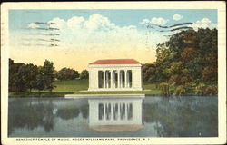 Benedict Temple Of Music, Roger Williams Park Postcard