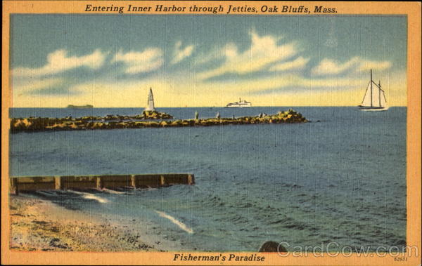 Entering Inner Harbor Through Jetties Oak Bluffs Massachusetts