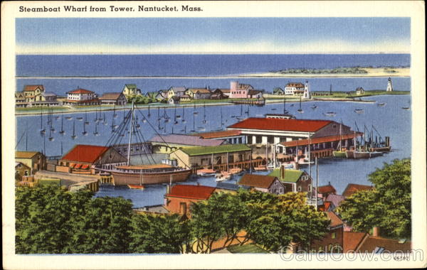 Steamboat Wharf From Tower Nantucket Massachusetts