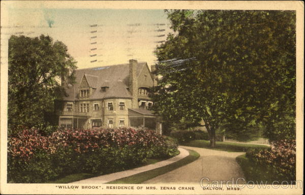 Willow Brook Residence Of Mrs. Zenas Crane Dalton Massachusetts