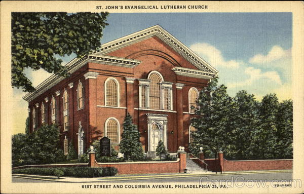 St. John's Evangelical Lutheran Church, 61st Street And Columbia Avenue Philadelphia Pennsylvania