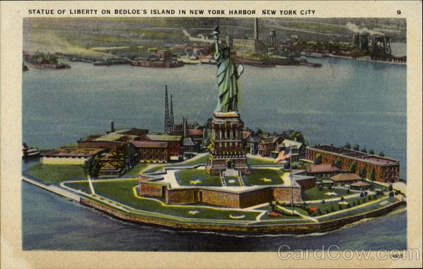 Statue Of Liberty On Bedloe's Island New York