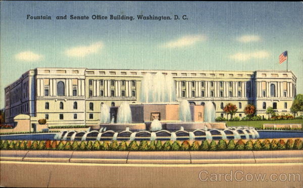 Fountain And Senate Office Building Washington District of Columbia