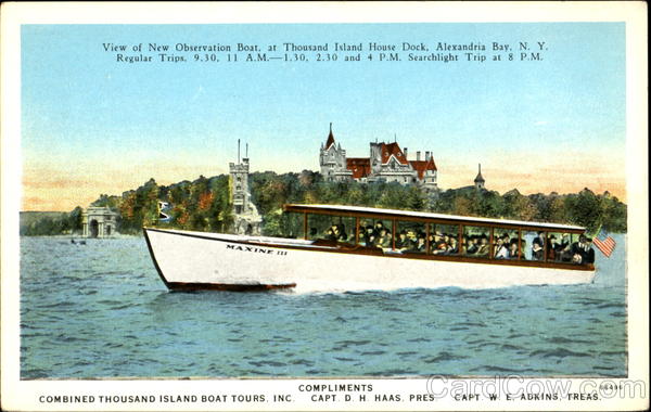 View Of New Observation Boat Alexandria Bay New York