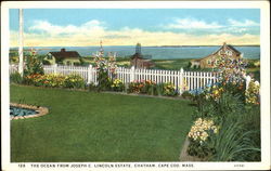 The Ocean From Joseph C. Lincoln Estate, Cape Cod Postcard
