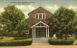 St. Mary Of The Visitation Church, Sand Hills Scituate, MA Postcard Postcard