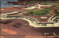Logan International Airport Boston, MA Postcard Postcard