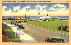 View Across Ocean Park Oak Bluffs, MA Postcard Postcard