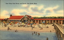 East Chop Club House And Beach Postcard