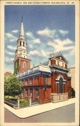 Christ Church, 2nd abd Church Streets Philadelphia, PA Postcard Postcard