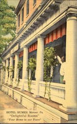 Hotel Humes Mercer, PA Postcard Postcard