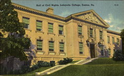 Hall Of Civil Rights, Lafayette Collee Postcard