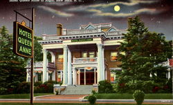 Hotel Queen Anne At Night Postcard