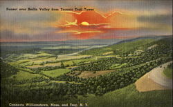 Sunset Over Berlin Valley Scenic, MA Postcard Postcard