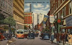 Peachtree Street Atlanta, GA Postcard Postcard