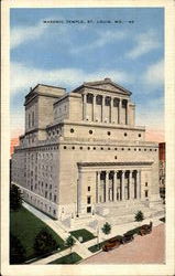 Masonic Temple St. Louis, MO Postcard Postcard