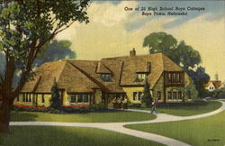 One Of 25 High School Boys Cottage Boys Town, NE Postcard Postcard