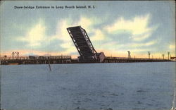 Draw-Bridge Entrance Long Beach, NJ Postcard Postcard