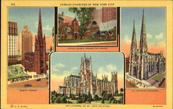 Famous Churches Of New York City Postcard