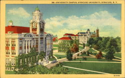 University Campus, Syracuse University Postcard