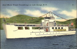 Steel Motor Vessel Ticonderoga On Lake George Postcard