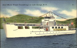 Steel Motor Vessel Ticonderoga On Lake George New York Boats, Ships Postcard Postcard