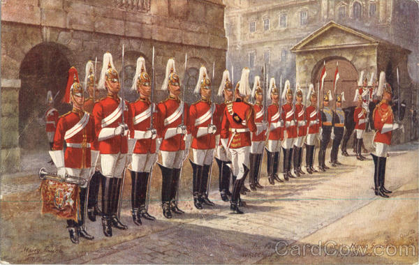 Tuck's Oilette The Four O'Clock Parade at the Horse Guards. 1st Life Guards Tuck's Oilette The Four O'Clock Parade at the Horse Guards. 1st Life Guards