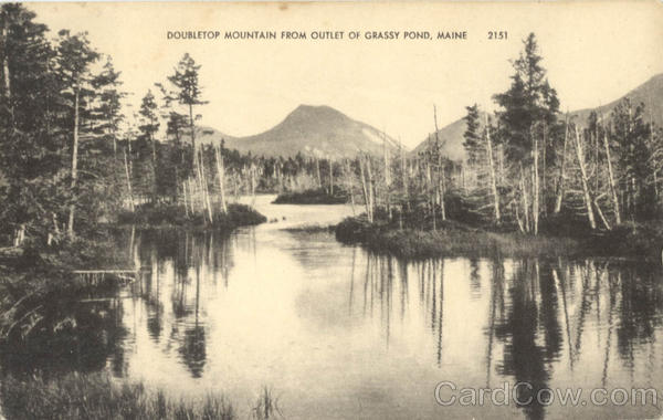Doubletop Mountain from Outlet of Grassy Pond Scenic Maine