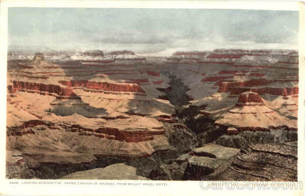 Looking Across the Grand Canyon from Bright Angel Hotel Grand Canyon National Park Arizona