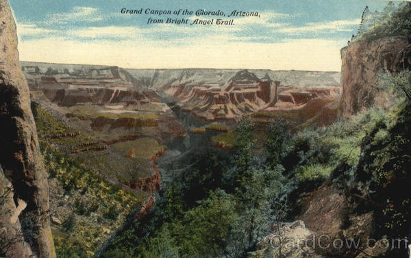 Grand Canyon of the Colorado from Bright Angel Trail Scenic Arizona