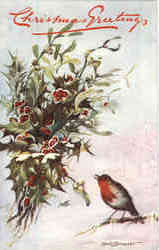 Tuck's Oilette Christmas Greetings Postcard