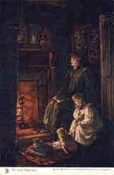 Tuck's Oilette By the Fireside Postcard