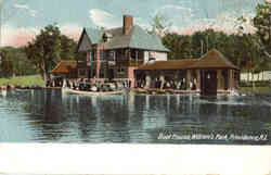 Boat House, William's Park Providence, RI Postcard Postcard