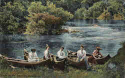Scene on the Beautiful Kalamazoo Kalamazoo River, MI Postcard Postcard