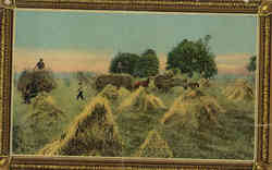 Harvest Time Artist Signed Postcard Postcard