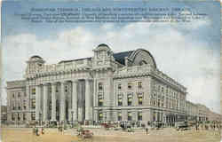 Passenger Terminal, Chicago and Northwestern Railway Postcard