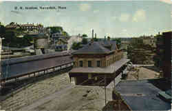 R. R. Station Haverhill, MA Postcard Postcard