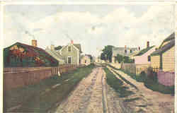 Old Broadway Sconset Nantucket, MA Postcard Postcard