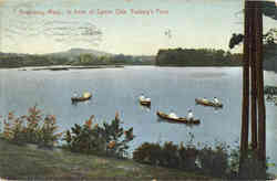 In front of Canoe Club, Tuxbury's Pond Amesbury, MA Postcard Postcard